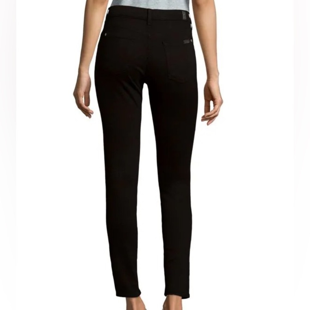 7 For All Mankind The Skinny Jeans Black 28" - Picture 3 of 10